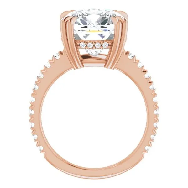 Double Claw-Prong Accented Engagement Ring Image 2 JF Jones Jewelers Rochester, NY