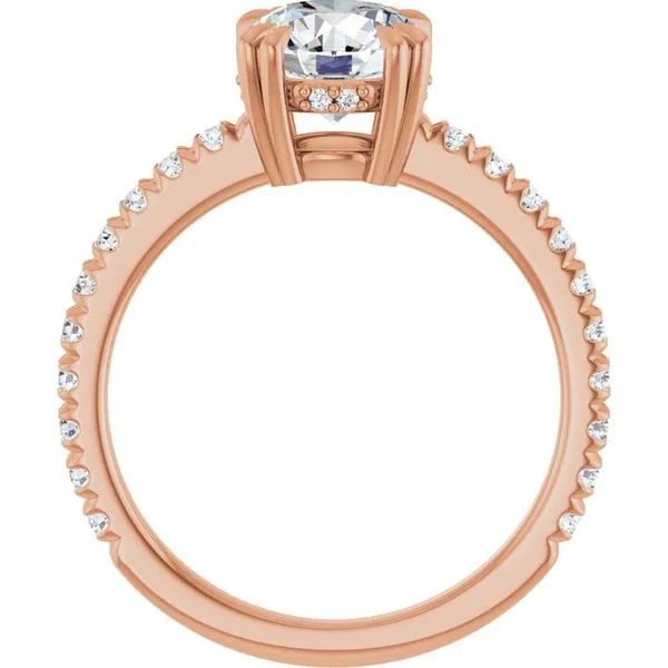 Double Claw-Prong Accented Engagement Ring Image 2 Vulcan's Forge LLC KANSAS CITY, MO