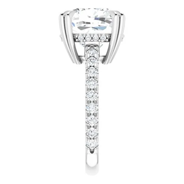 Double Claw-Prong Accented Engagement Ring Image 4 Don's Jewelry & Design Washington, IA