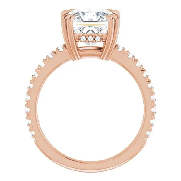 Double Claw-Prong Accented Engagement Ring Image 2 JF Jones Jewelers Rochester, NY