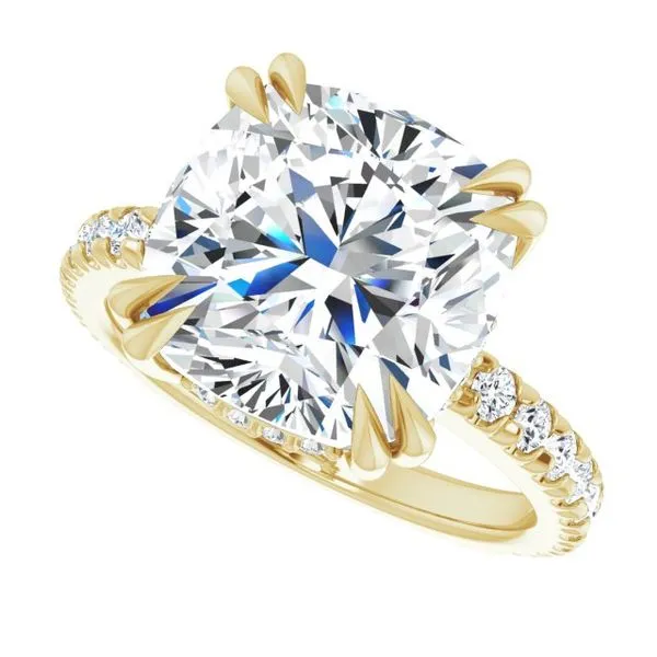 Double Claw-Prong Accented Engagement Ring Image 5 Banks Jewelers Burnsville, NC