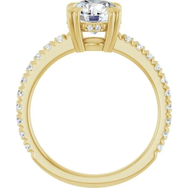 Double Claw-Prong Accented Engagement Ring Image 2 Raleigh Diamond Fine Jewelry Raleigh, NC