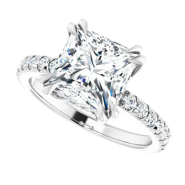 Double Claw-Prong Accented Engagement Ring Image 5 Paul James Jewelers Angels Camp, CA
