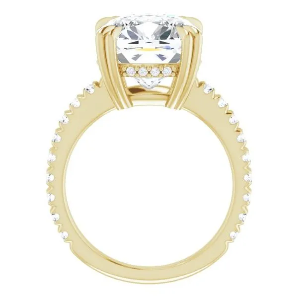 Double Claw-Prong Accented Engagement Ring Image 2 Don's Jewelry & Design Washington, IA