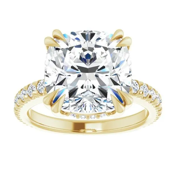 Double Claw-Prong Accented Engagement Ring Image 3 Clater Jewelers Louisville, KY