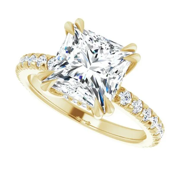 Double Claw-Prong Accented Engagement Ring Image 5 Futer Bros Jewelers York, PA