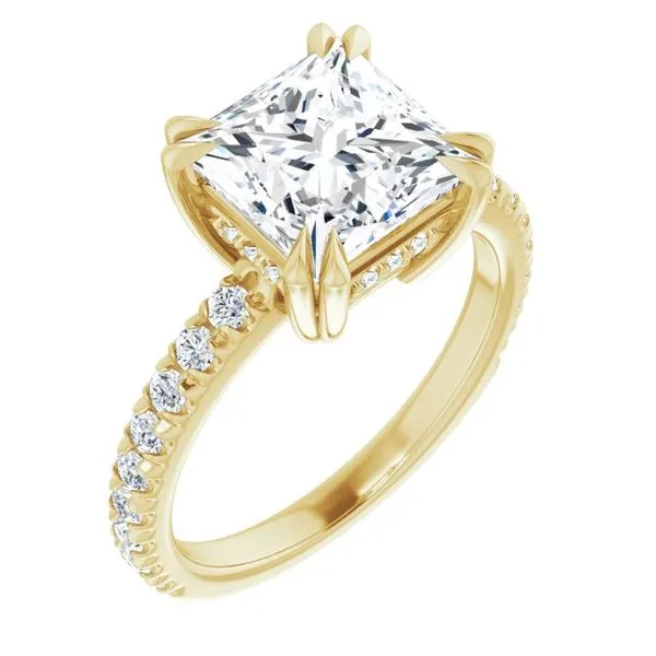 Double Claw-Prong Accented Engagement Ring Futer Bros Jewelers York, PA