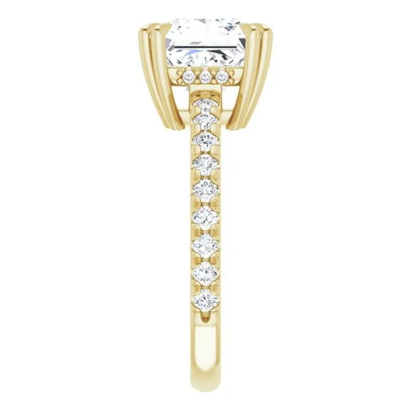 Double Claw-Prong Accented Engagement Ring Image 4 Michael Szwed Jewelers Longmeadow, MA