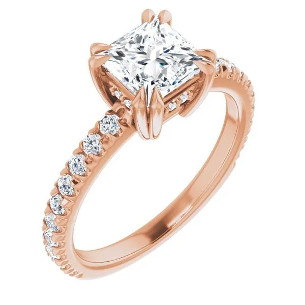 Double Claw-Prong Accented Engagement Ring Clater Jewelers Louisville, KY