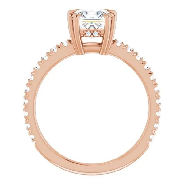 Double Claw-Prong Accented Engagement Ring Image 2 JF Jones Jewelers Rochester, NY