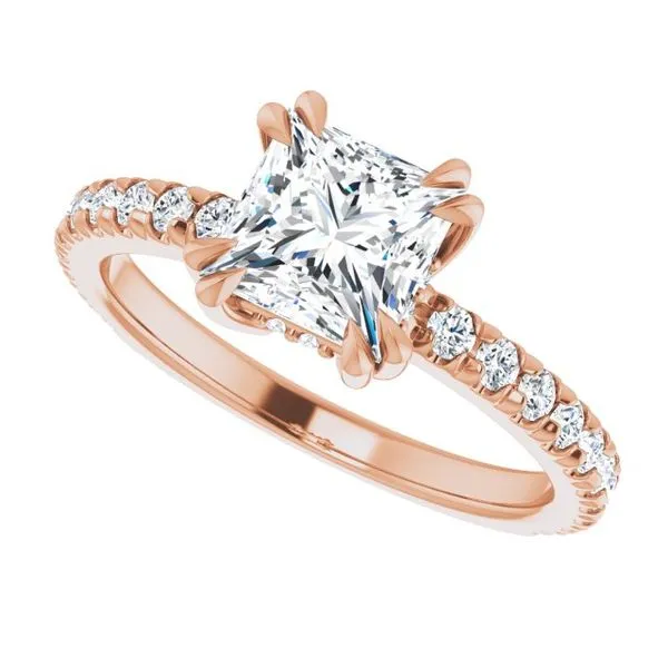 Double Claw-Prong Accented Engagement Ring Image 5 Paul James Jewelers Angels Camp, CA