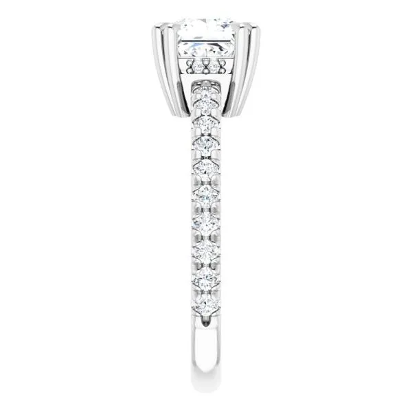 Double Claw-Prong Accented Engagement Ring Image 4 Mark Jewellers La Crosse, WI