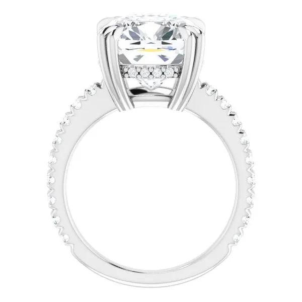 Double Claw-Prong Accented Engagement Ring Image 2 Futer Bros Jewelers York, PA