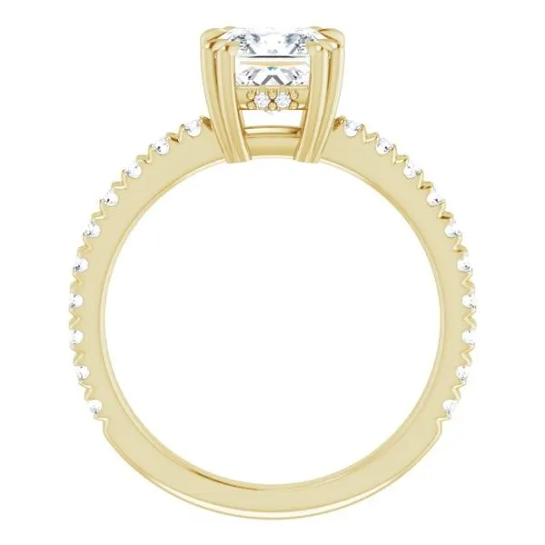 Double Claw-Prong Accented Engagement Ring Image 2 Futer Bros Jewelers York, PA