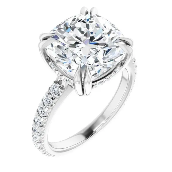 Double Claw-Prong Accented Engagement Ring Futer Bros Jewelers York, PA