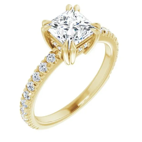 Double Claw-Prong Accented Engagement Ring Shipley's Fine Jewelry Hampstead, MD