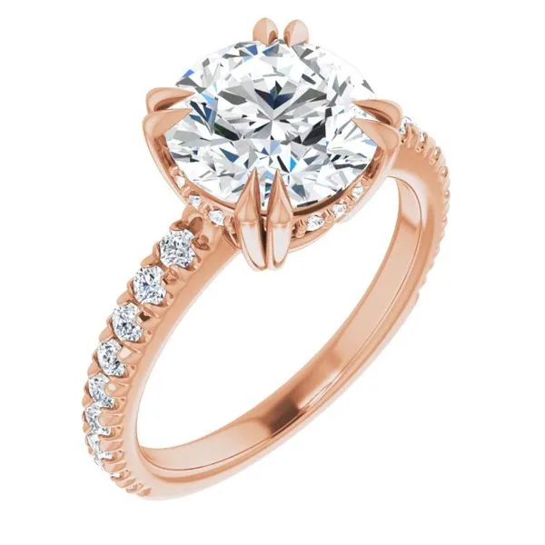 Double Claw-Prong Accented Engagement Ring Northwood Jewelers Northwood, OH