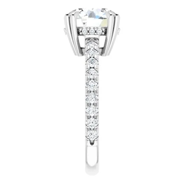 Double Claw-Prong Accented Engagement Ring Image 4 Mark Jewellers La Crosse, WI