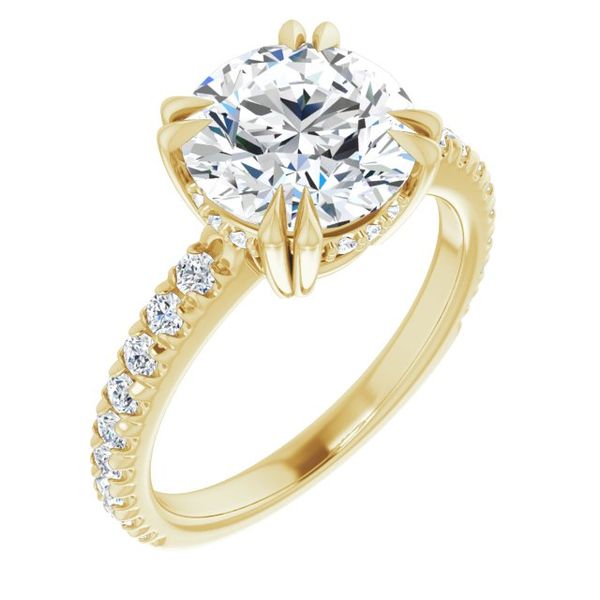 Double Claw-Prong Engagement Ring