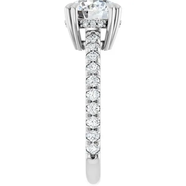Double Claw-Prong Accented Engagement Ring Image 4 Shipley's Fine Jewelry Hampstead, MD
