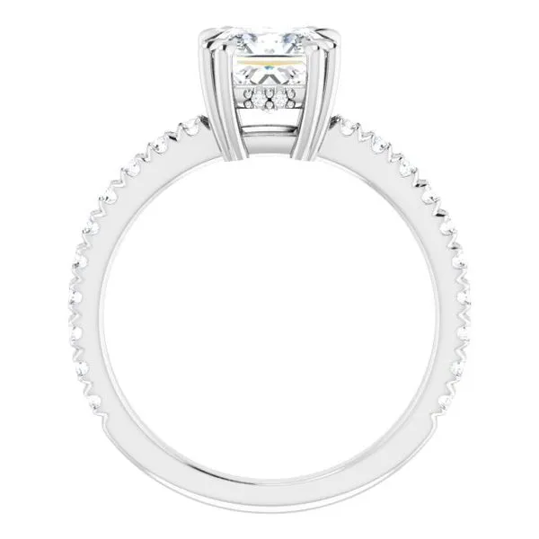 Double Claw-Prong Accented Engagement Ring Image 2 Clater Jewelers Louisville, KY