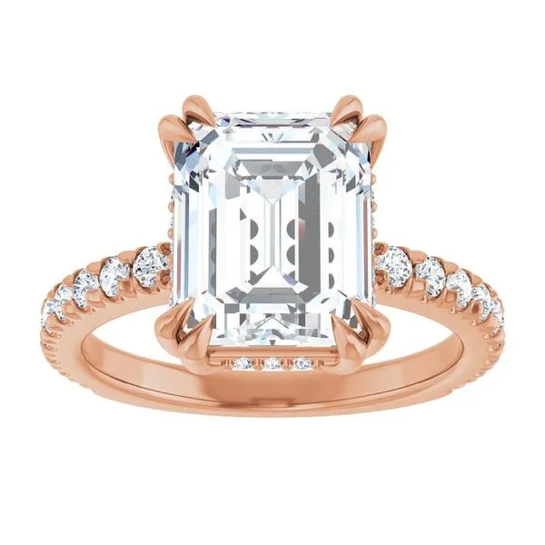 Double Claw-Prong Accented Engagement Ring Image 3 Vulcan's Forge LLC KANSAS CITY, MO