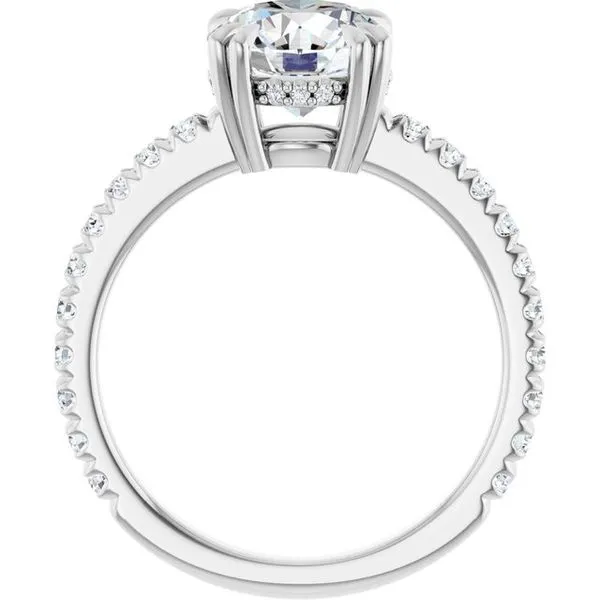 Double Claw-Prong Accented Engagement Ring Image 2 Shipley's Fine Jewelry Hampstead, MD