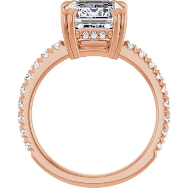 Double Claw-Prong Accented Engagement Ring Image 2 JF Jones Jewelers Rochester, NY