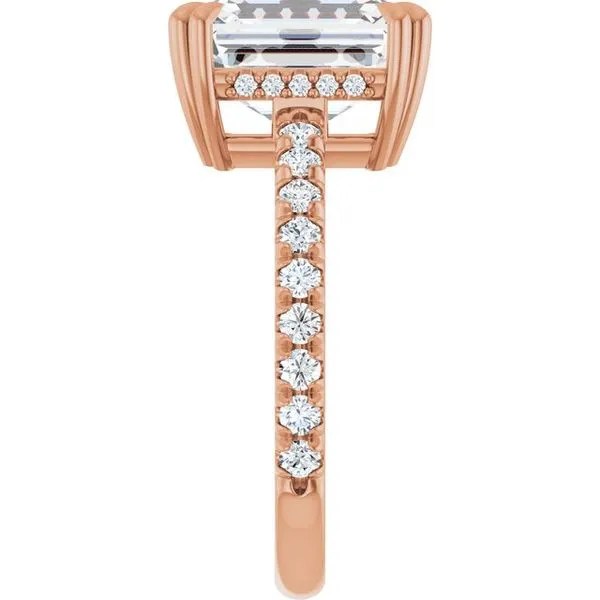 Double Claw-Prong Accented Engagement Ring Image 4 Don's Jewelry & Design Washington, IA