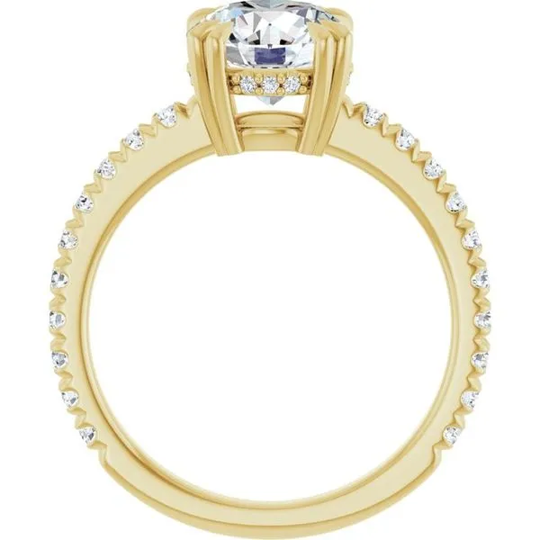 Double Claw-Prong Accented Engagement Ring Image 2 Clater Jewelers Louisville, KY