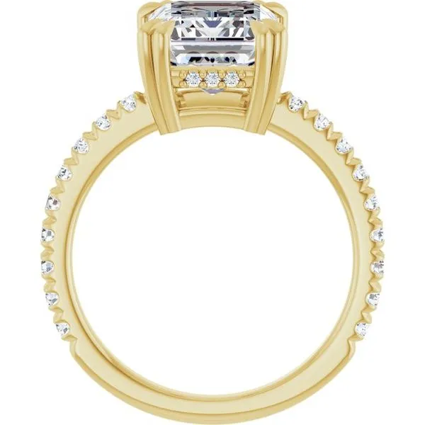 Double Claw-Prong Accented Engagement Ring Image 2 Arezzo Jewelers Elmwood Park, IL