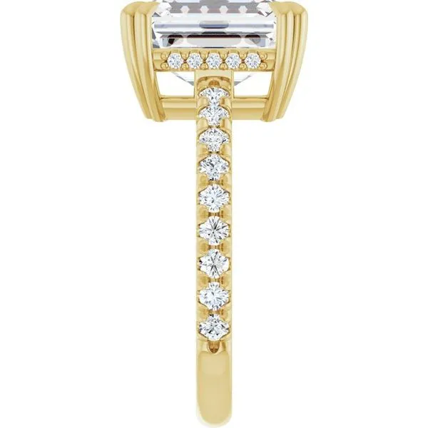 Double Claw-Prong Accented Engagement Ring Image 4 Clater Jewelers Louisville, KY