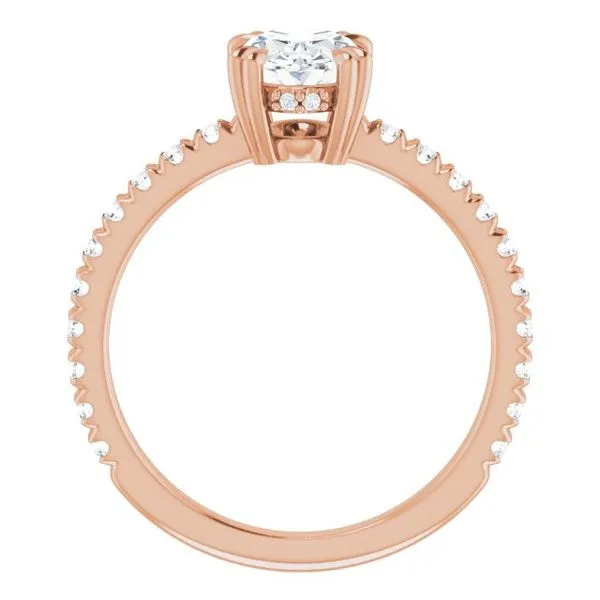 Double Claw-Prong Accented Engagement Ring Image 2 Arezzo Jewelers Elmwood Park, IL