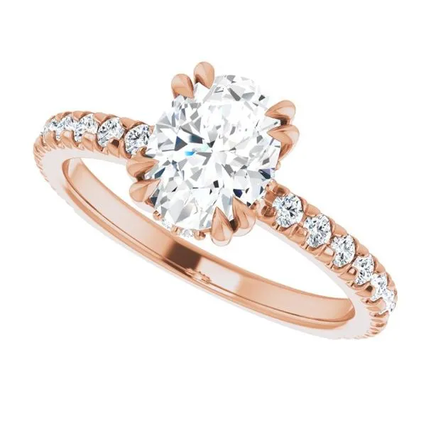 Double Claw-Prong Accented Engagement Ring Image 5 Futer Bros Jewelers York, PA