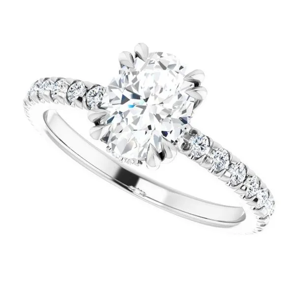 Double Claw-Prong Accented Engagement Ring Image 5 Clater Jewelers Louisville, KY