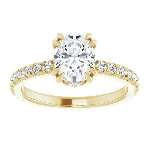 Double Claw-Prong Accented Engagement Ring Image 3 Jimmy Smith Jewelers Decatur, AL
