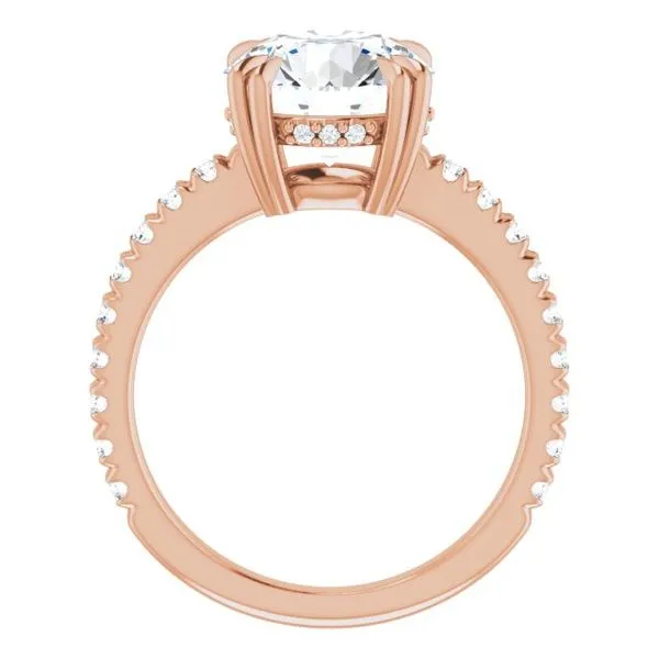 Double Claw-Prong Accented Engagement Ring Image 2 Raleigh Diamond Fine Jewelry Raleigh, NC