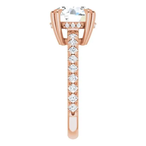 Double Claw-Prong Accented Engagement Ring Image 4 Clater Jewelers Louisville, KY