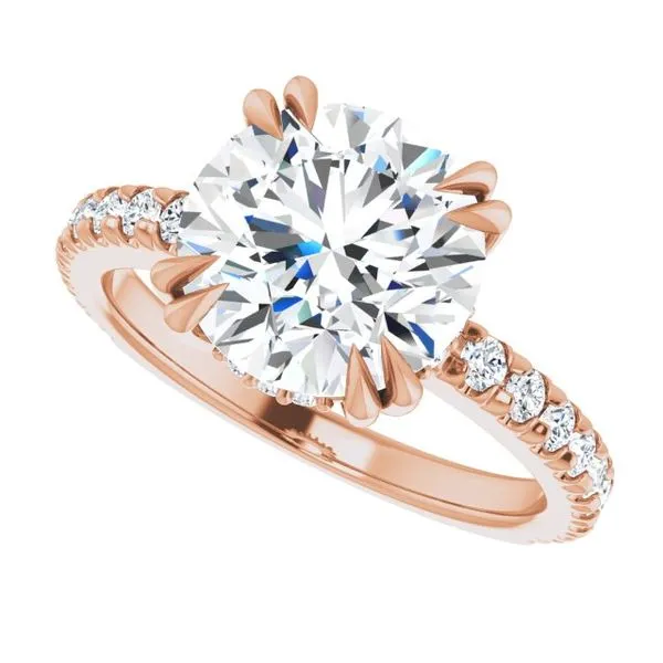 Double Claw-Prong Accented Engagement Ring Image 5 Jimmy Smith Jewelers Decatur, AL