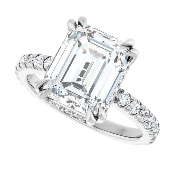 Double Claw-Prong Accented Engagement Ring Image 5 Arezzo Jewelers Elmwood Park, IL