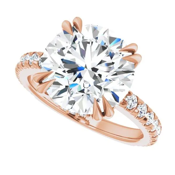 Double Claw-Prong Accented Engagement Ring Image 5 Natale Jewelers Sewell, NJ