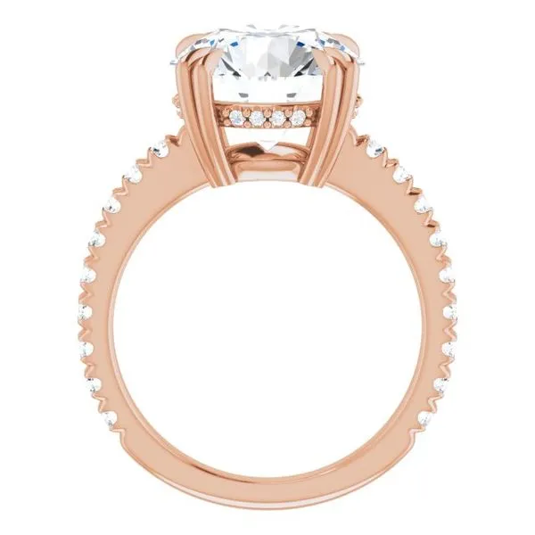 Double Claw-Prong Accented Engagement Ring Image 2 J. Thomas Jewelers Rochester Hills, MI