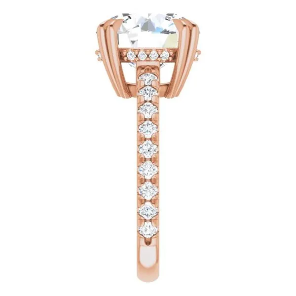 Double Claw-Prong Accented Engagement Ring Image 4 JF Jones Jewelers Rochester, NY