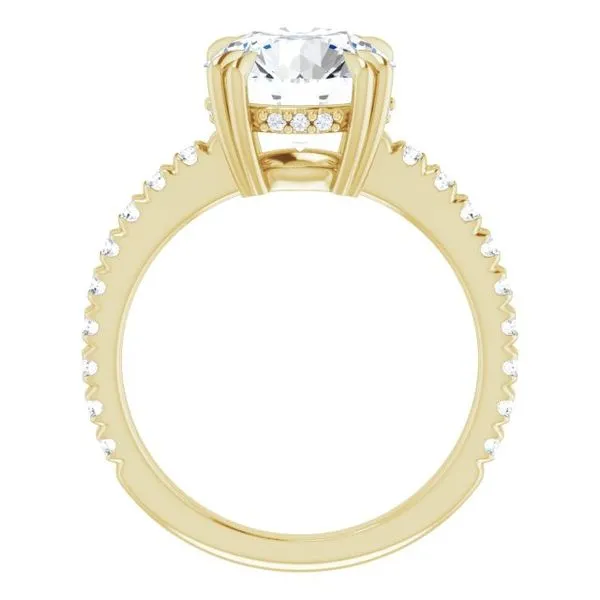 Double Claw-Prong Accented Engagement Ring Image 2 Arezzo Jewelers Elmwood Park, IL