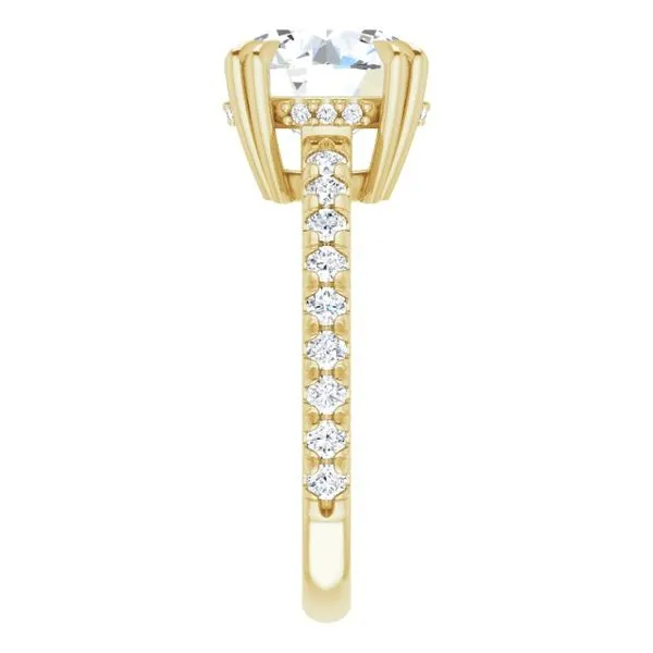 Double Claw-Prong Accented Engagement Ring Image 4 Arezzo Jewelers Elmwood Park, IL