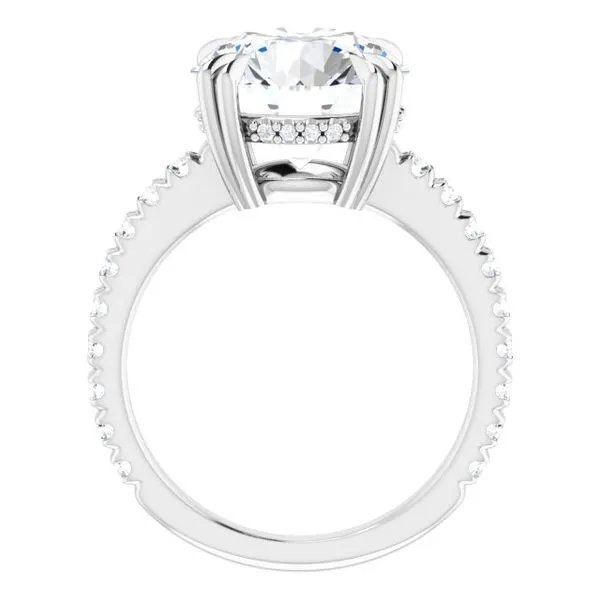 Double Claw-Prong Accented Engagement Ring Image 2 Vulcan's Forge LLC KANSAS CITY, MO