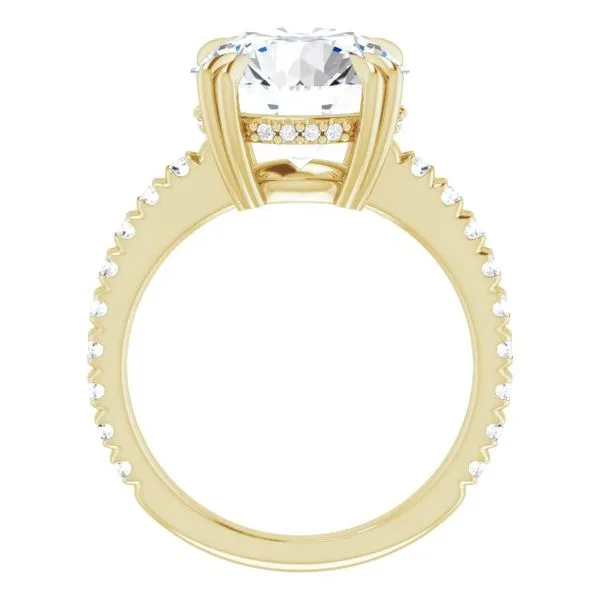 Double Claw-Prong Accented Engagement Ring Image 2 Jimmy Smith Jewelers Decatur, AL