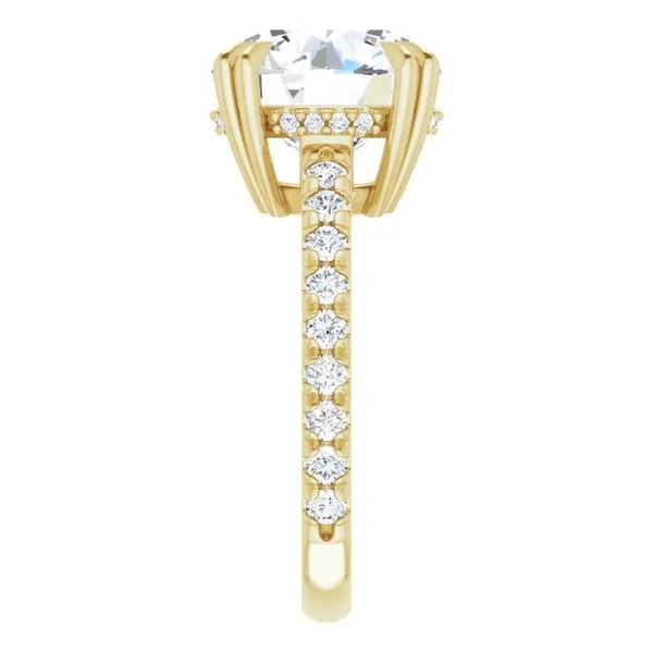 Double Claw-Prong Accented Engagement Ring Image 4 Clater Jewelers Louisville, KY