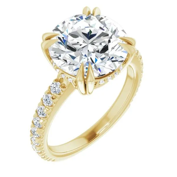 Double Claw-Prong Accented Engagement Ring Mark Jewellers La Crosse, WI