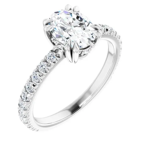 Double Claw-Prong Accented Engagement Ring Futer Bros Jewelers York, PA